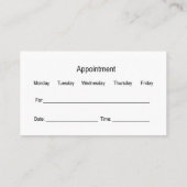 Visitenkarten für Optometristen für Sehhilfen Visitenkarte (Rückseite)