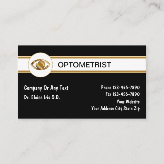 Visitenkarten für Optometristen Terminkarte (Vorderseite)