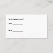 Visitenkarten für Optometristen Terminkarte (Rückseite)