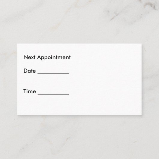 Visitenkarten für Optometristen Terminkarte (Rückseite)