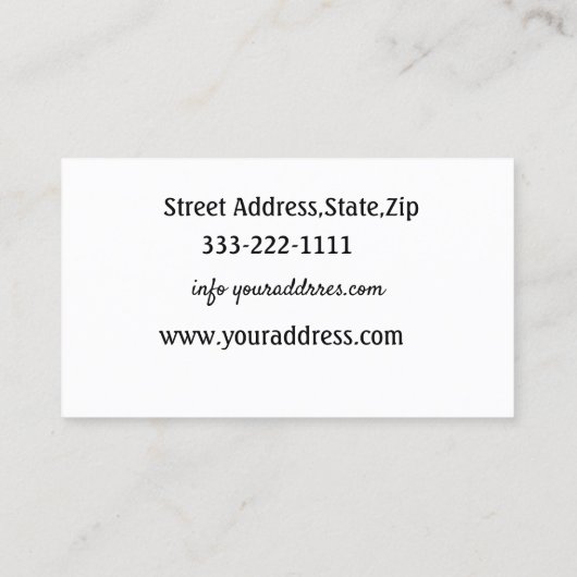 Visitenkarten für Pediküre und Maniküre Visitenkarte (Rückseite)