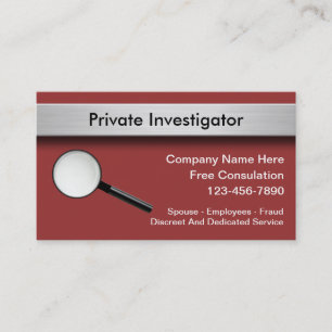Visitenkarten für Privatdetektive Visitenkarte