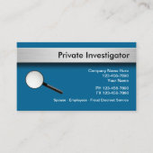 Visitenkarten für private Ermittler Visitenkarte (Vorderseite)