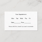 Visitenkarten für Radiology Imaging Center Terminkarte (Rückseite)