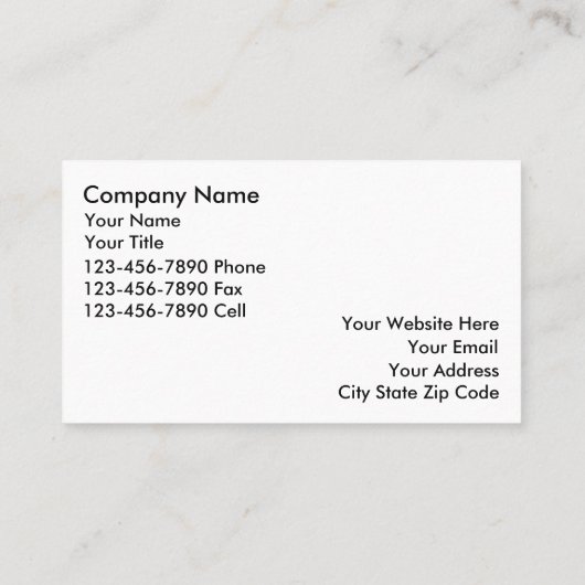 Visitenkarten für Real Anwesen Visitenkarte (Rückseite)