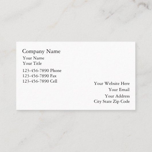 Visitenkarten für Real Anwesen Visitenkarte (Rückseite)