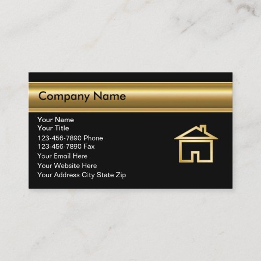 Visitenkarten für Real Anwesen Visitenkarte (Vorderseite)