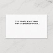 Visitenkarten für Real Anwesen Visitenkarte (Rückseite)