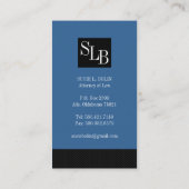 Visitenkarten für Rechtsanwälte Visitenkarte (Rückseite)