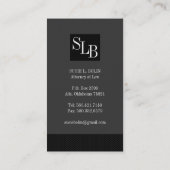 Visitenkarten für Rechtsanwälte Visitenkarte (Rückseite)