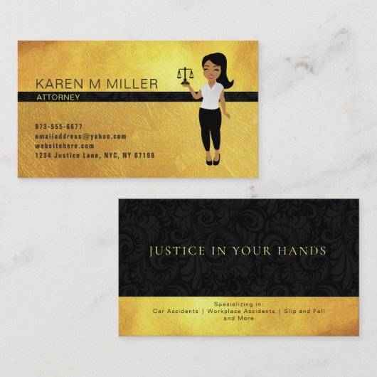 Visitenkarten für Rechtsanwälte von Cartoon Visitenkarte (Vorne/Hinten)