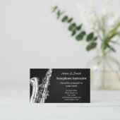 Visitenkarten für Saxophonisten Visitenkarte (Stehend Vorderseite)