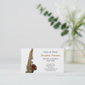 Visitenkarten für Saxophonisten Visitenkarte (Stehend Vorderseite)