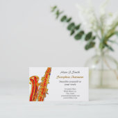 Visitenkarten für Saxophonisten Visitenkarte (Stehend Vorderseite)