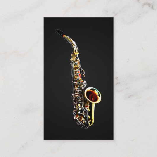 Visitenkarten für Saxophonisten Visitenkarte (Vorderseite)