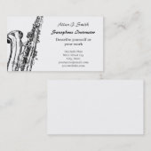 Visitenkarten für Saxophonisten Visitenkarte (Vorne/Hinten)