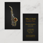 Visitenkarten für Saxophonisten Visitenkarte (Vorne/Hinten)