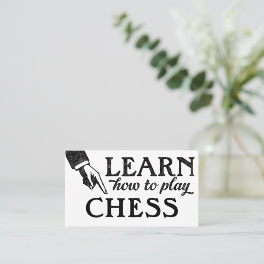 Visitenkarten für Schach - Cool Vintag Visitenkarte (Stehend Vorderseite)