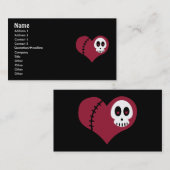 Visitenkarten für Schädelherzen Visitenkarte (Vorne/Hinten)