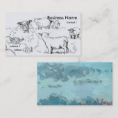 Visitenkarten für Schafe und Lämmer Zeichnend Visitenkarte (Vorne/Hinten)