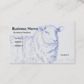 Visitenkarten für Schafe Zeichnend Visitenkarte (Vorderseite)