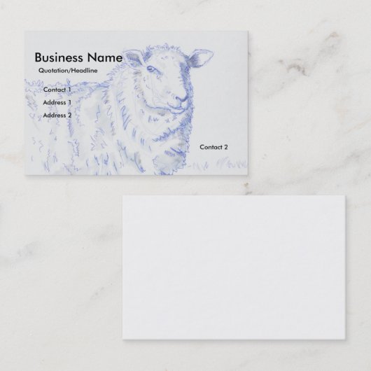 Visitenkarten für Schafe Zeichnend Visitenkarte (Vorne/Hinten)