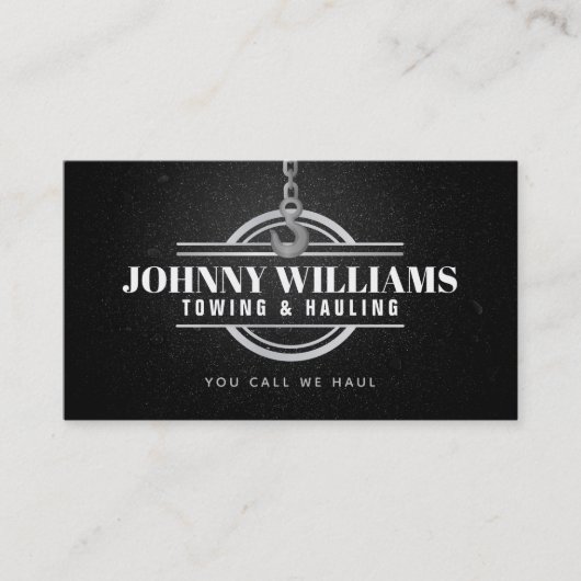 Visitenkarten für Schlepp- und Abschleppdienste Visitenkarte (Vorderseite)