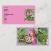 Visitenkarten für Schmetterlinge, Visitenkarte (Vorne/Hinten)