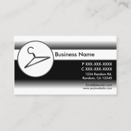 Visitenkarten für Schwarz-weiße Kleiderbügel Visitenkarte