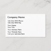 Visitenkarten für Sicherheitsdienste Visitenkarte (Rückseite)