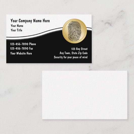 Visitenkarten für Sicherheitsdienste Visitenkarte (Vorne/Hinten)