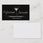 Visitenkarten für Silver Martini-Barkeeper Visitenkarte (Vorne/Hinten)