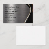 Visitenkarten für Silver Metallic Look Visitenkarte (Vorne/Hinten)