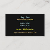 Visitenkarten für Sonnenkollektoren Visitenkarte (Rückseite)