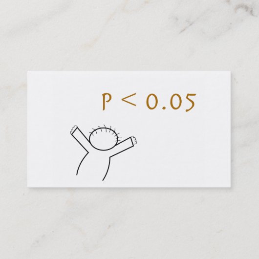 Visitenkarten für Statistiker Visitenkarte (Rückseite)