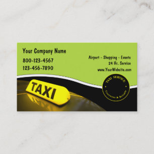 Visitenkarten für Taxiunternehmen neu Visitenkarte