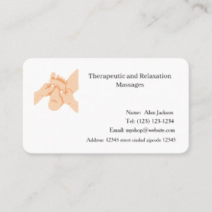 Visitenkarten für Therapeutische Massage und Entsp Visitenkarte