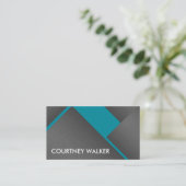 Visitenkarten für Titan und Türkisch, fett Visitenkarte (Stehend Vorderseite)