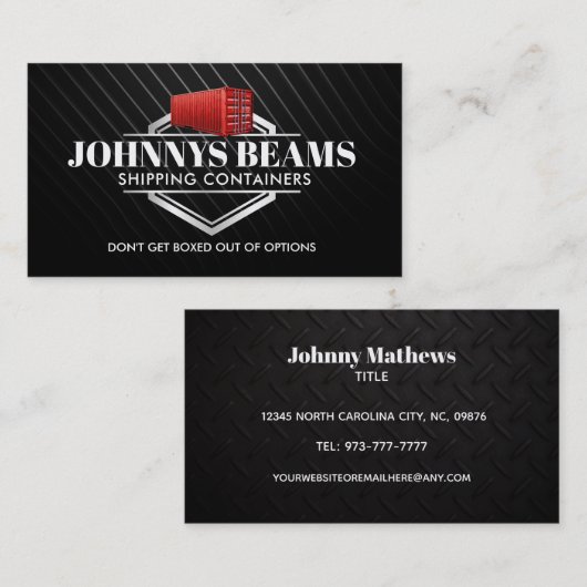 Visitenkarten für Versandbehälter Visitenkarte (Vorne/Hinten)