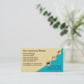 Visitenkarten für Versicherungsmakler Visitenkarte (Stehend Vorderseite)