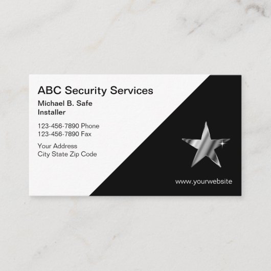 Visitenkarten für Videosicherheit Visitenkarte (Vorderseite)