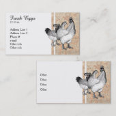 Visitenkarten für Vintage Hühner Visitenkarte (Vorne/Hinten)