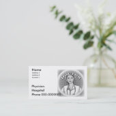 Visitenkarten für weibliche Ärzte Terminkarte (Stehend Vorderseite)