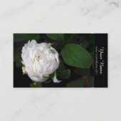 Visitenkarten für White Peony Floral Fotografy Visitenkarte (Vorderseite)