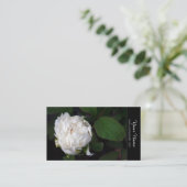 Visitenkarten für White Peony Floral Fotografy Visitenkarte (Stehend Vorderseite)