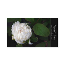 Visitenkarten für White Peony Floral Fotografy