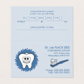 Visitenkarten für Zahnärzte (Außenseite Aufgefaltet)