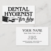 Visitenkarten für Zahnhygiene - Coole Vintage Visitenkarte (Vorne/Hinten)