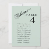 Visitenkarten-Gästebuchnamen von Sage Green Weddin Einladung (Vorderseite)