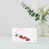 Visitenkarten-Geige innerhalb des Klaviers Visitenkarte (Stehend Vorderseite)